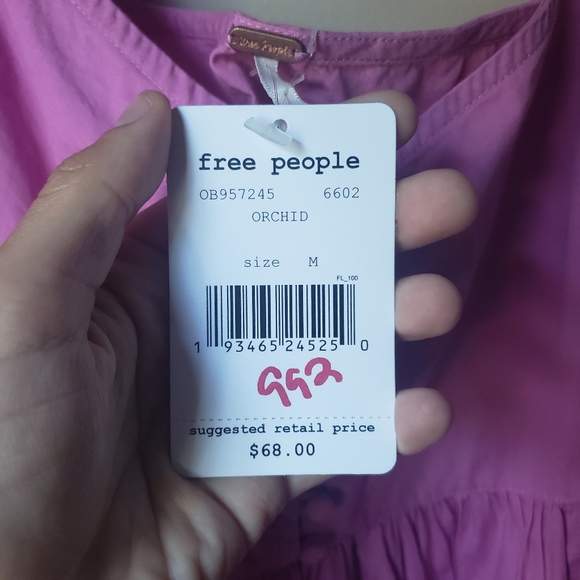 Free People Puff Sleeve Top - Picture 3 of 5